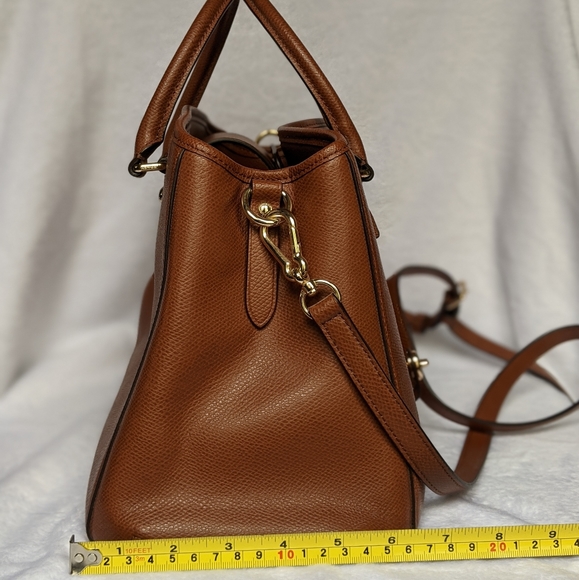 Coach Brown Pebble Leather Handbag - Picture 4 of 8